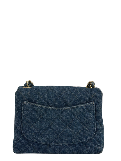 CHANEL - Denim Mini Classic Square Flap Shoulder Bag 17