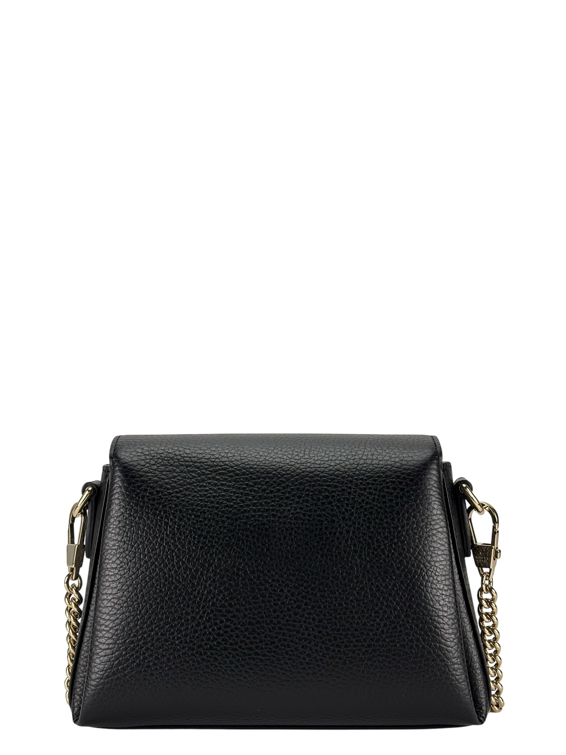 GUCCI - Black Interlocking G Chain Shoulder Bag