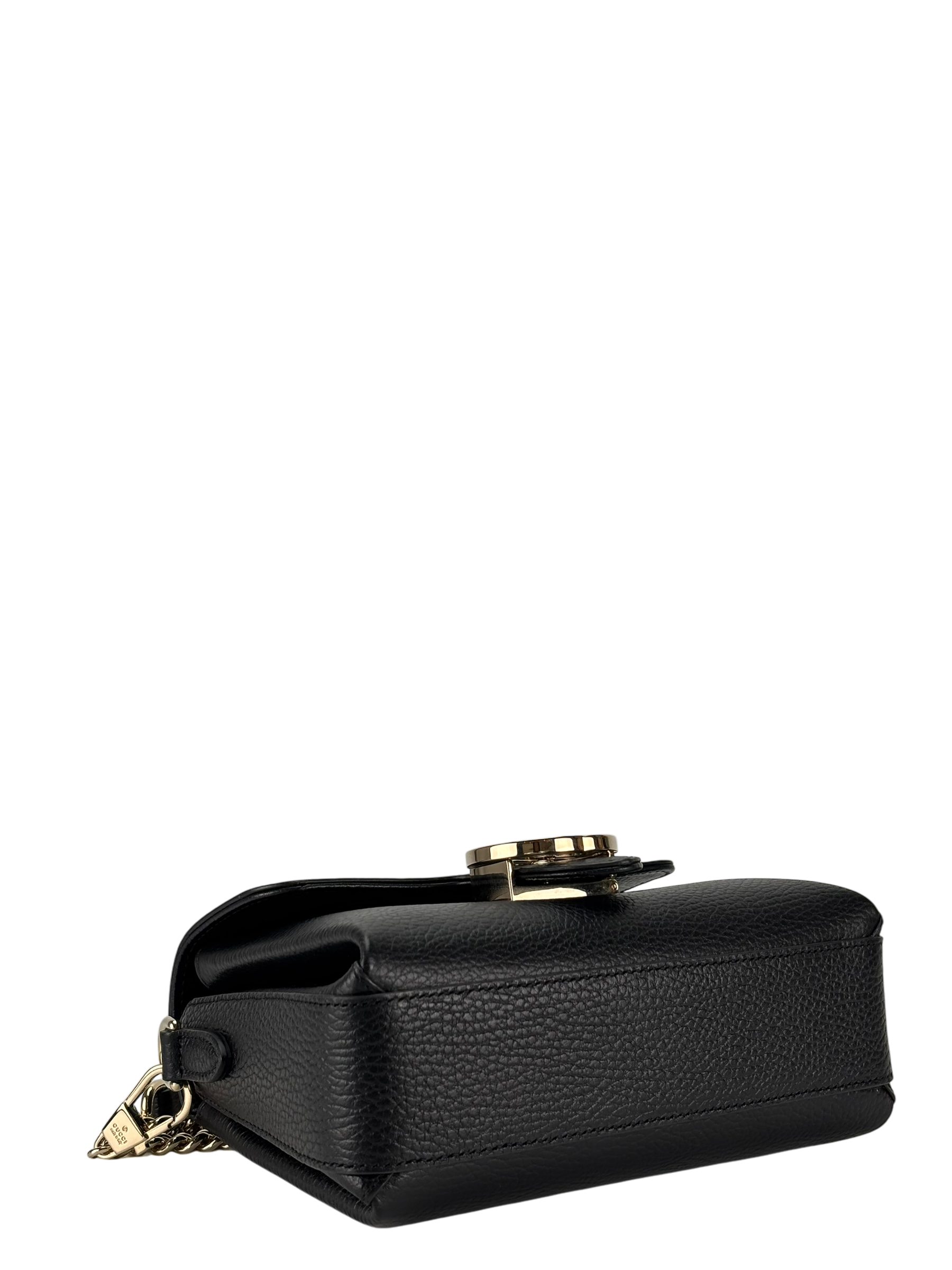 GUCCI - Black Interlocking G Chain Shoulder Bag