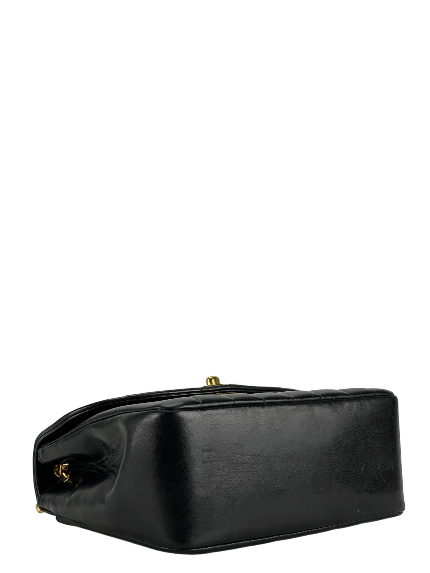 CHANEL - Black Lambskin Mademoiselle Chain Shoulder Bag