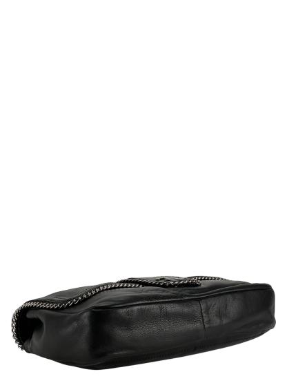 CHANEL - Black Lambskin Medium Single Flap Bag Silver Hardware