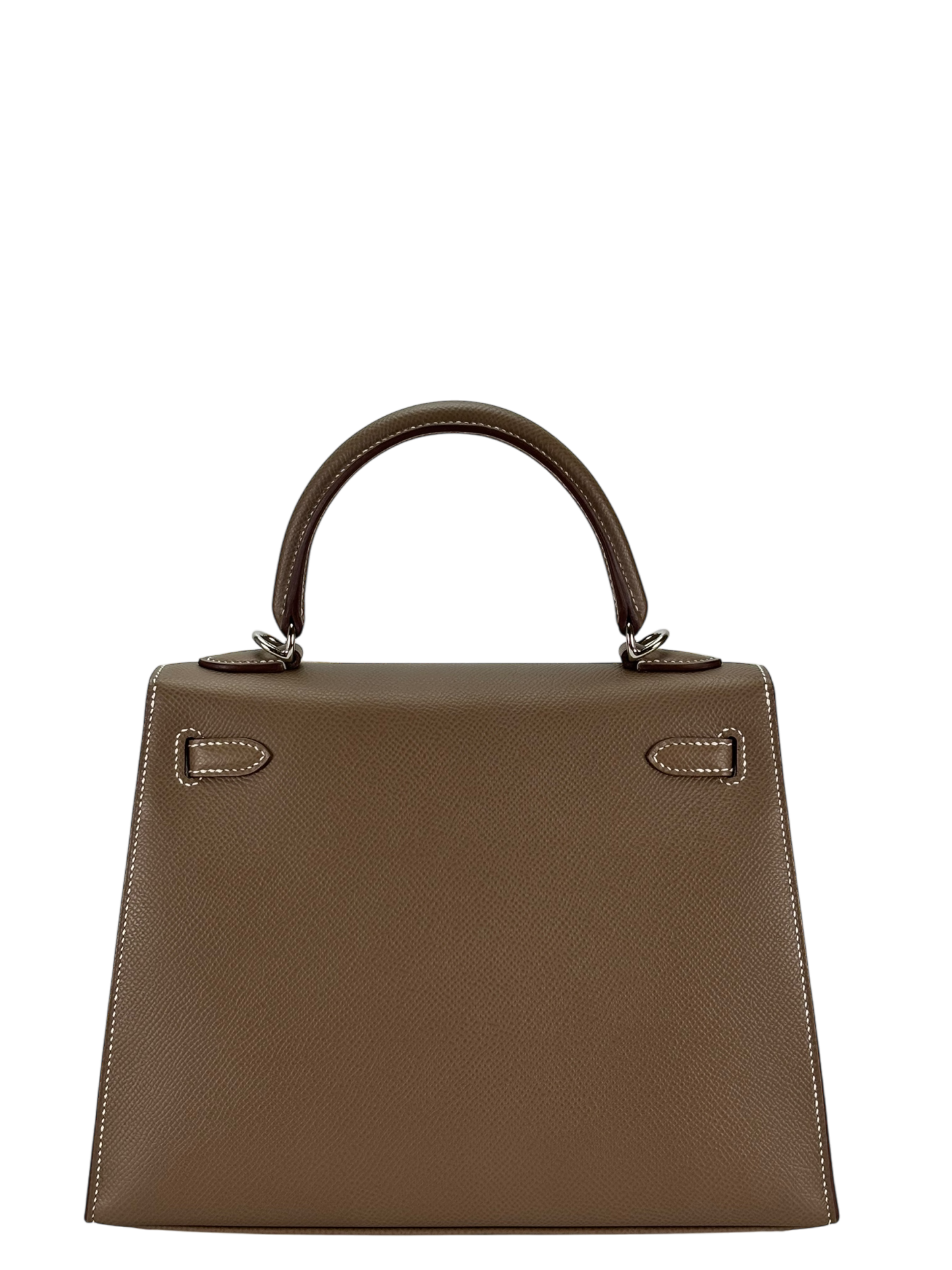 HERMES - Kelly 25 Etoupe Epsom Palladium Hardware