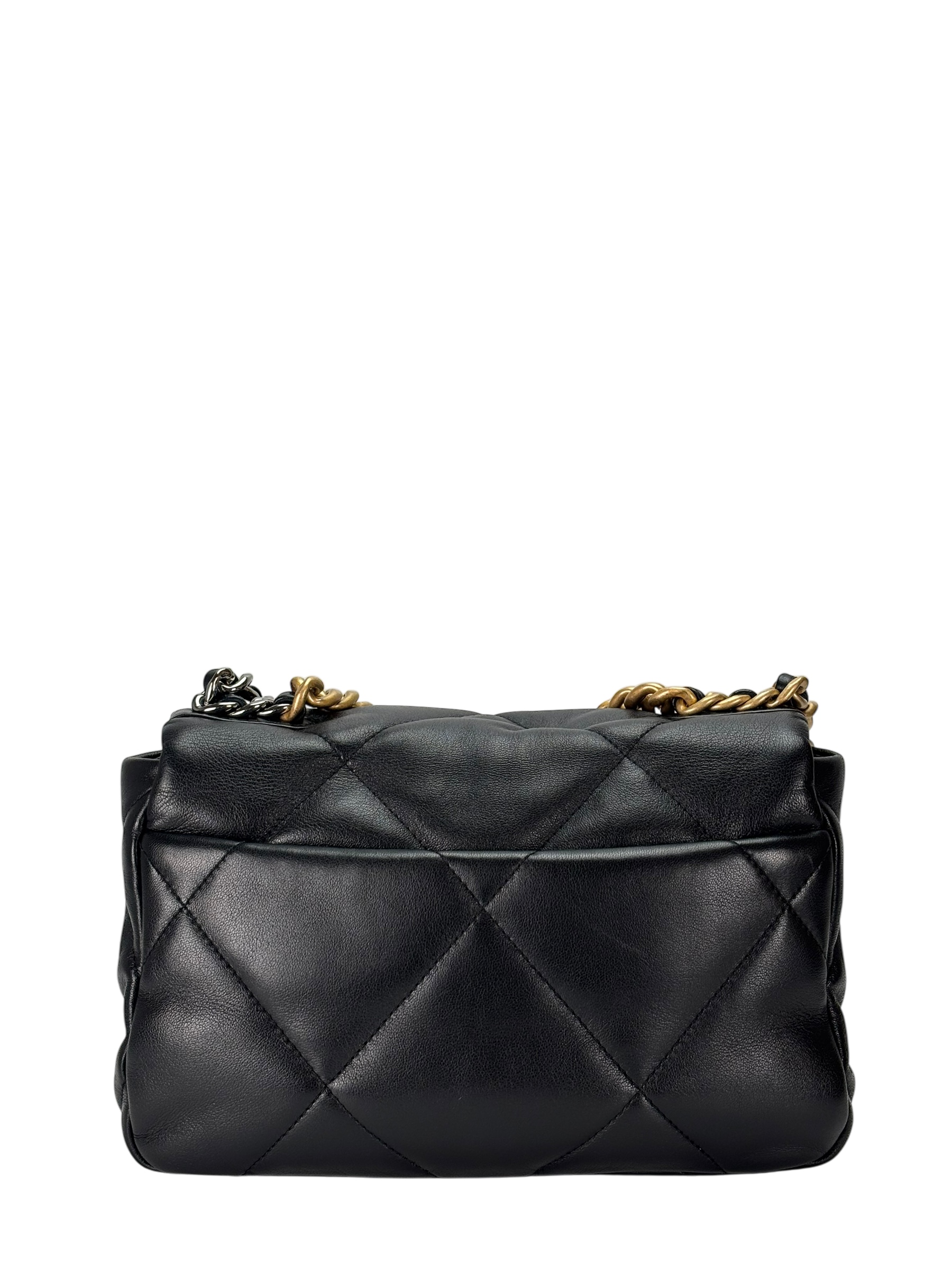 CHANEL - Black Lambskin 19 Small Flap Bag