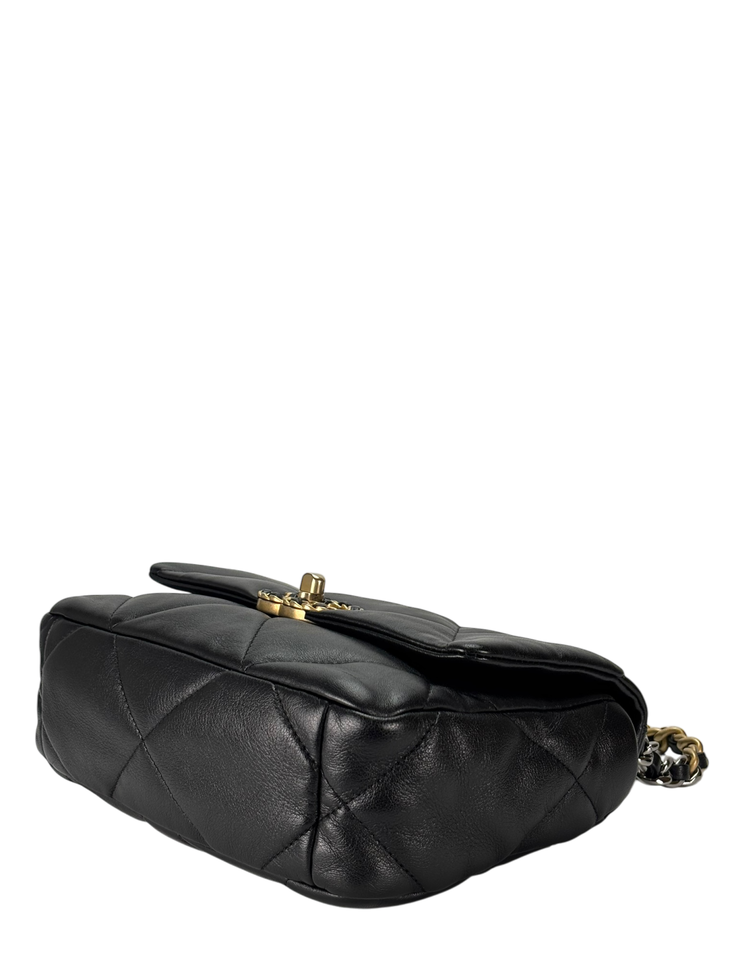 CHANEL - Black Lambskin 19 Small Flap Bag