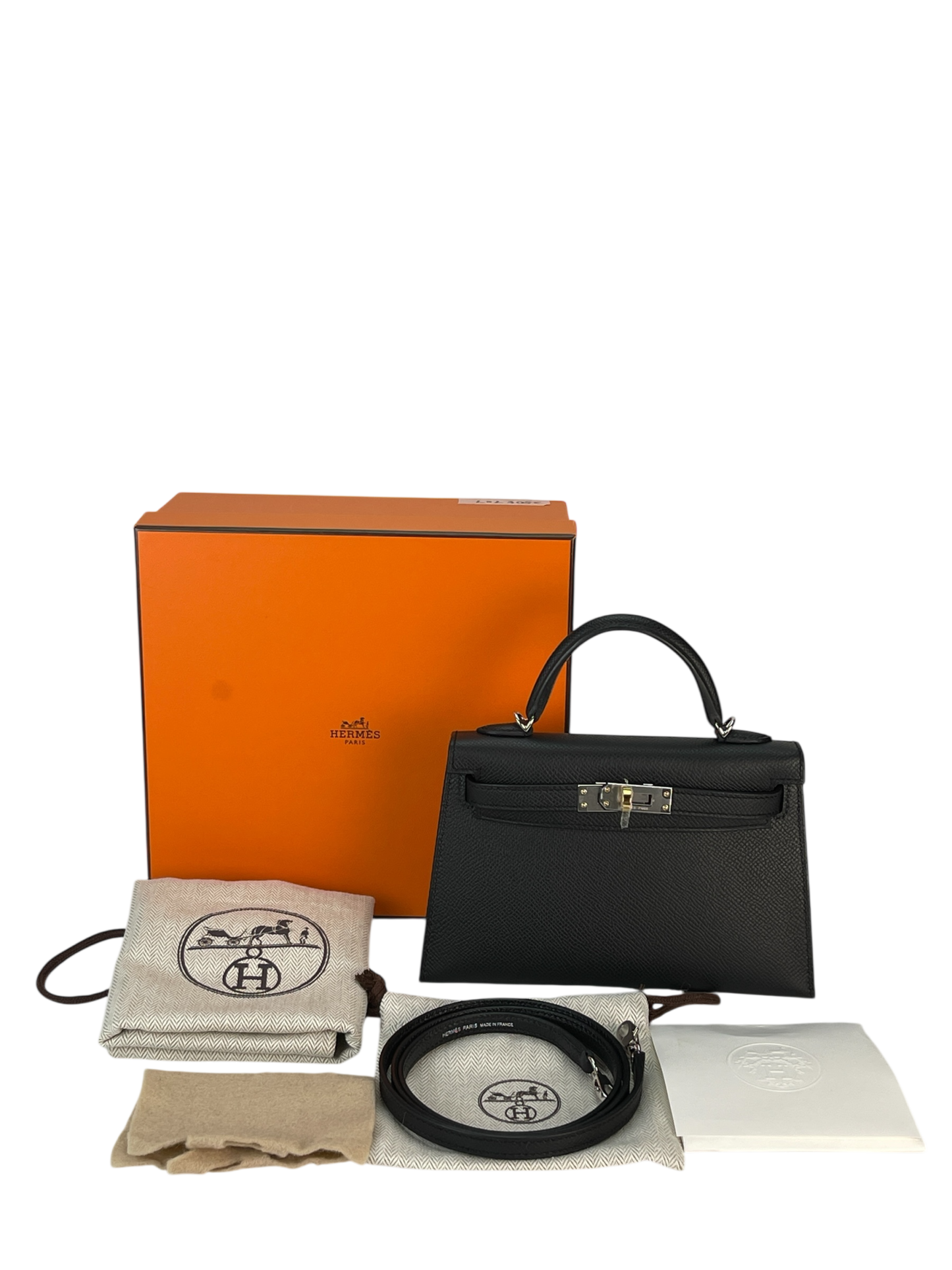 HERMES - Mini Kelly 2 Noir Epsom Gold Palladium Hardware