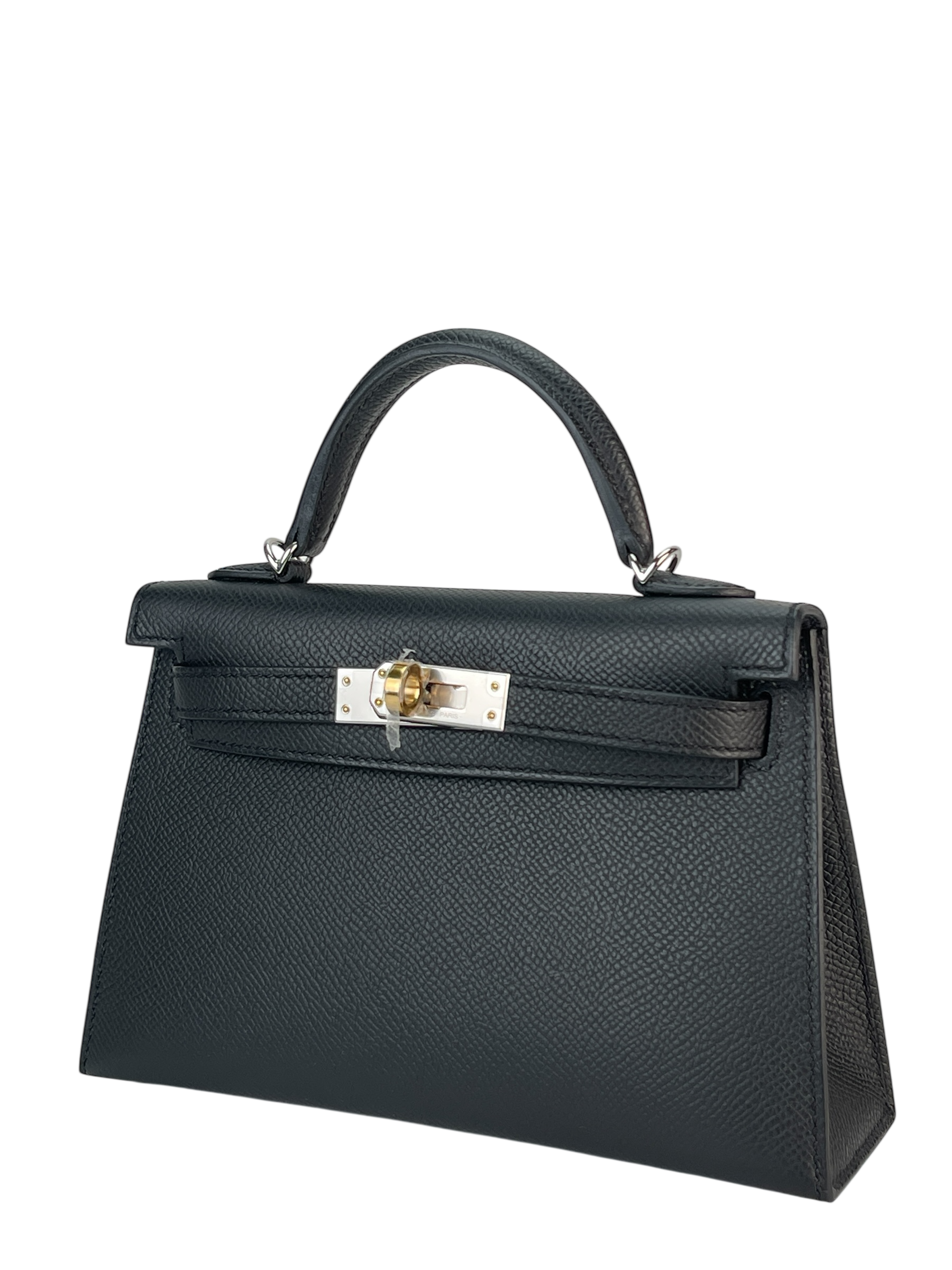 HERMES - Mini Kelly 2 Noir Epsom Gold Palladium Hardware