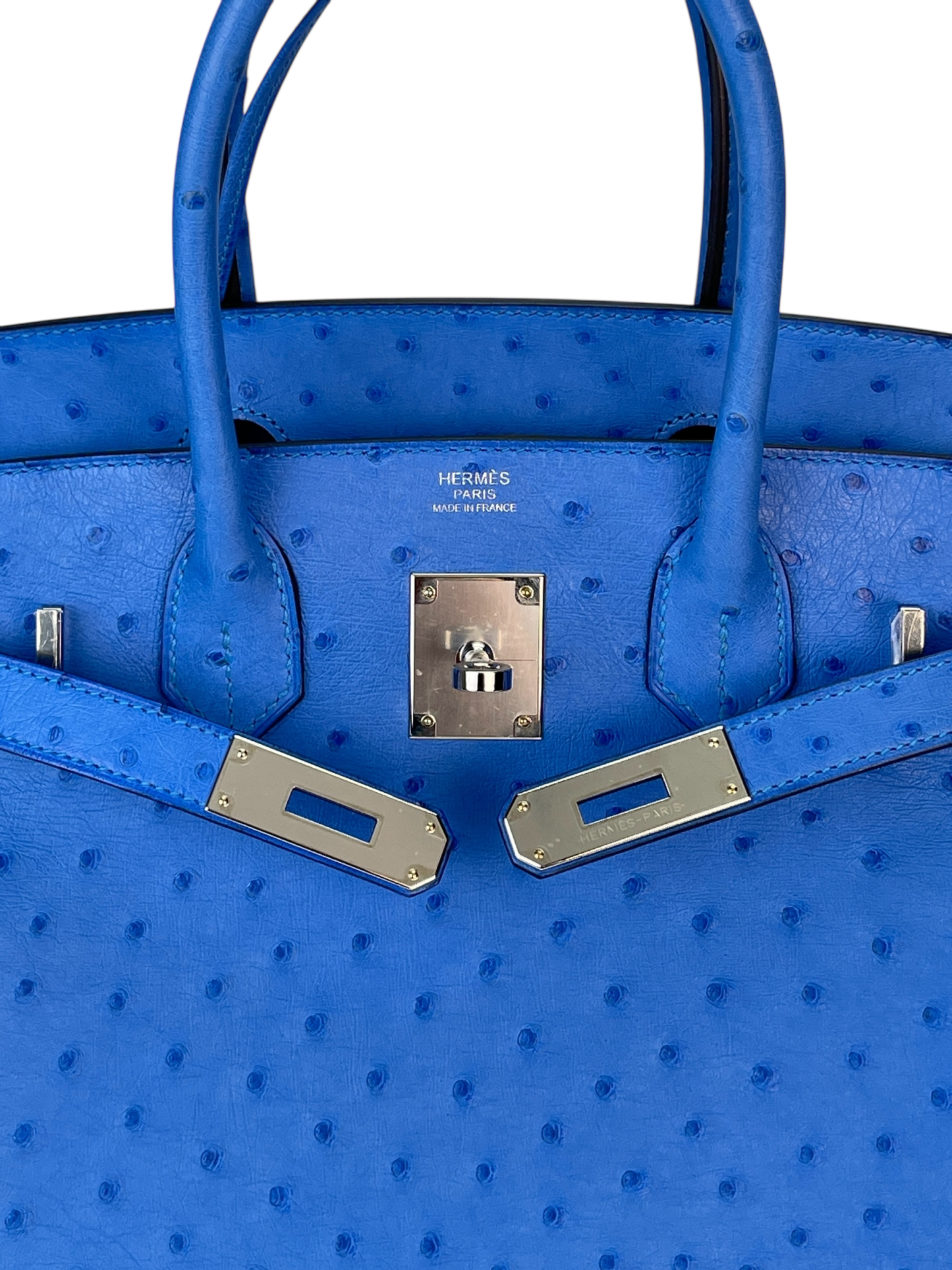 HERMES - Birkin 30 7Q My konos Ostrich leather Palladium Hardware