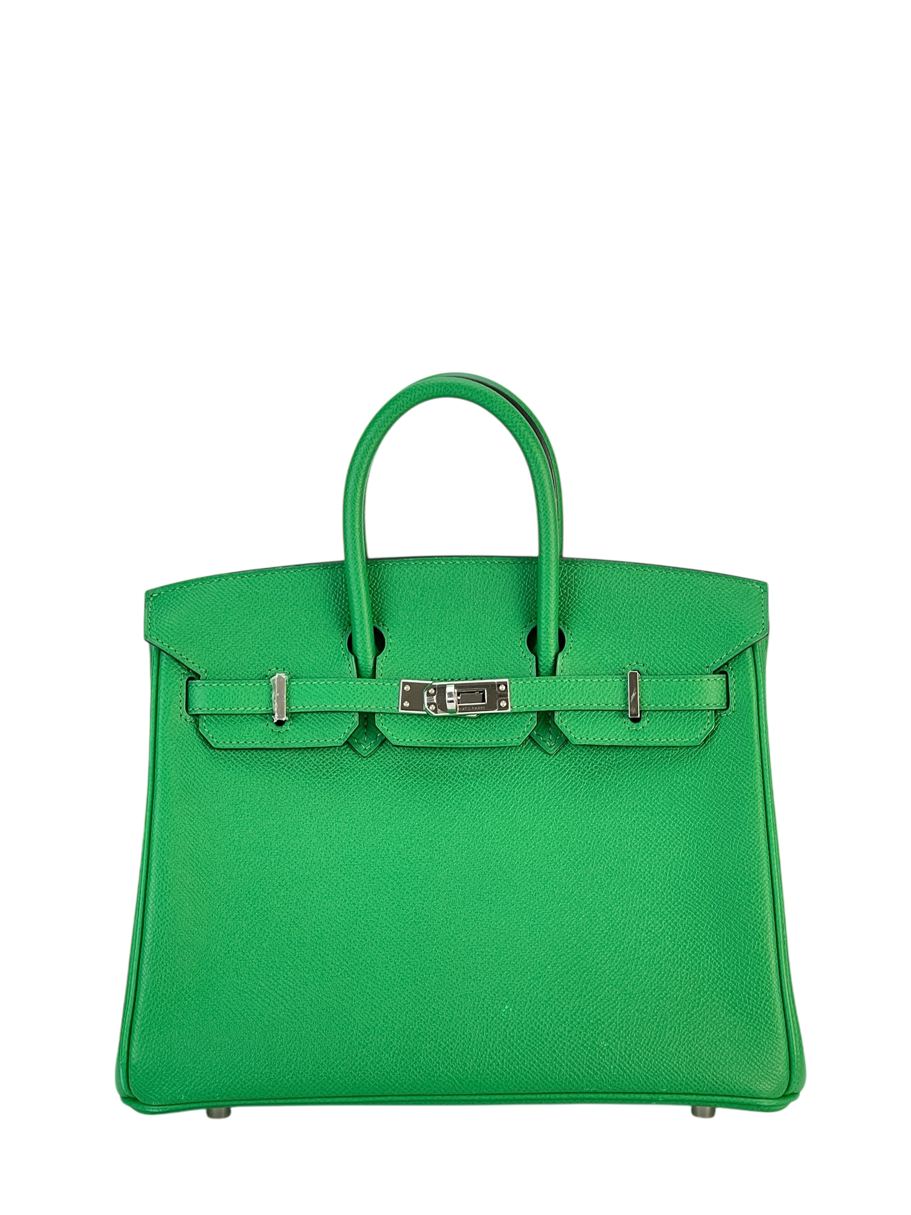 HERMES - Birkin 25 1K Bambou Epsom Sliver Hardware