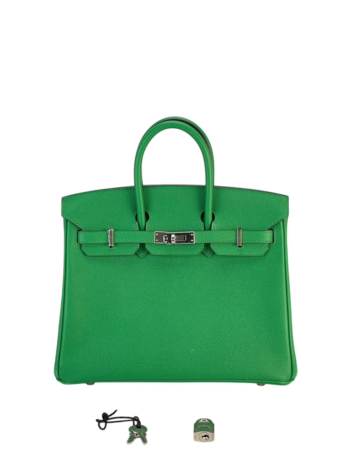 HERMES - Birkin 25 1K Bambou Epsom Sliver Hardware