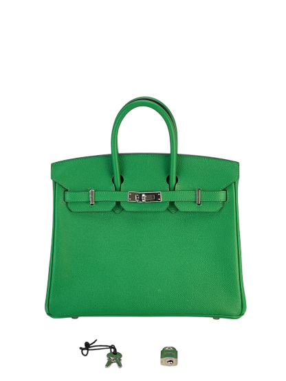 HERMES - Birkin 25 1K Bambou Epsom Sliver Hardware