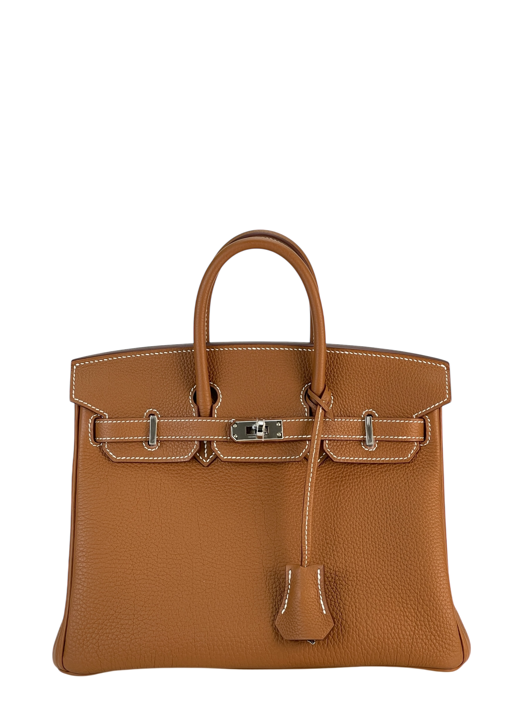 HERMES - Birkin 25 Gold Togo Palladium Hardware 