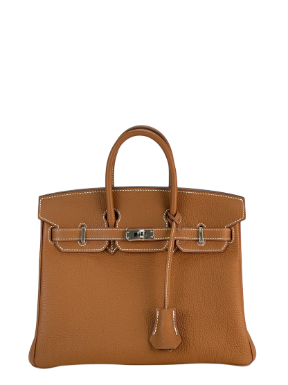 HERMES - Birkin 25 Gold Togo Palladium Hardware 
