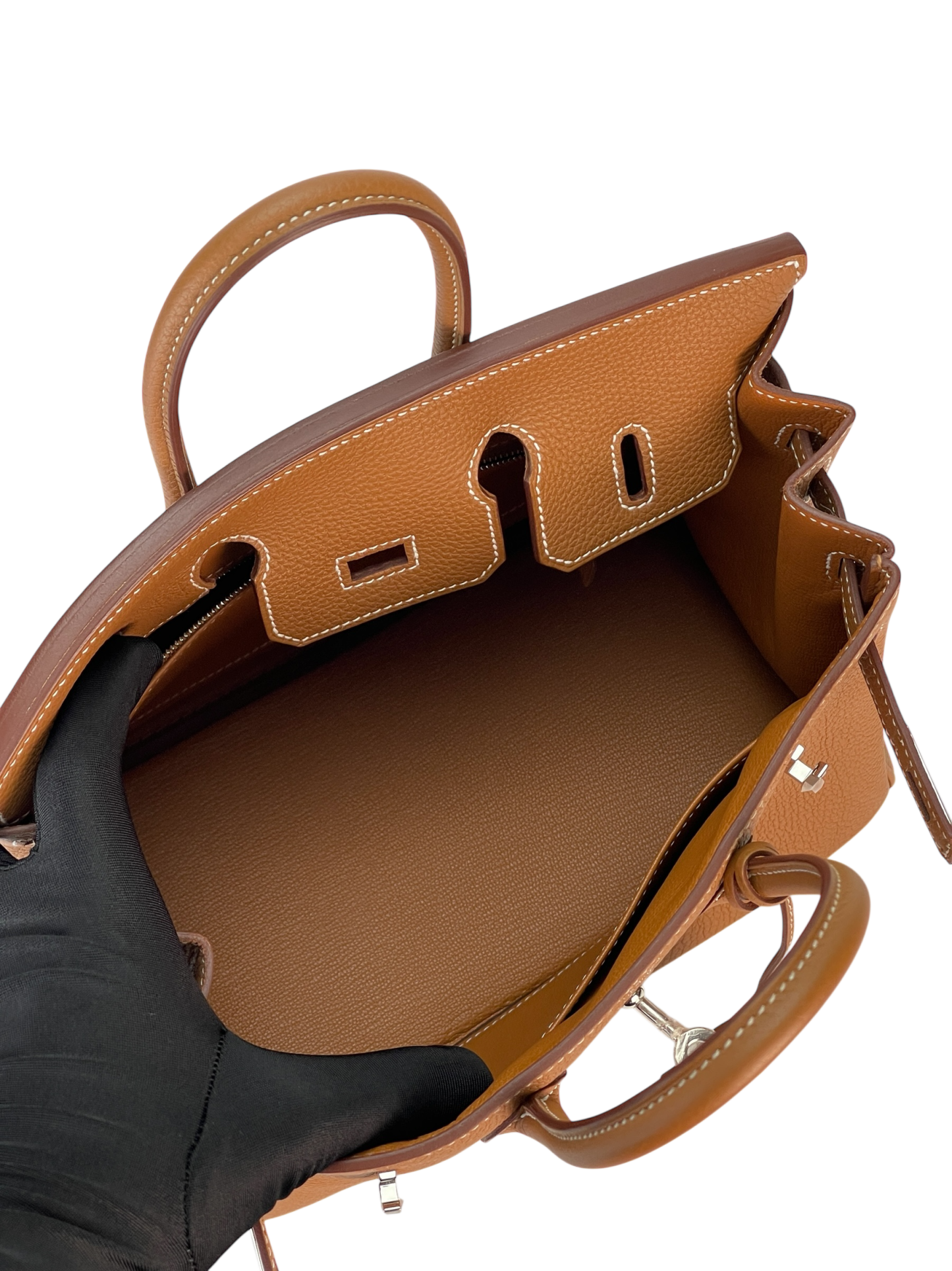 HERMES - Birkin 25 Gold Togo Palladium Hardware