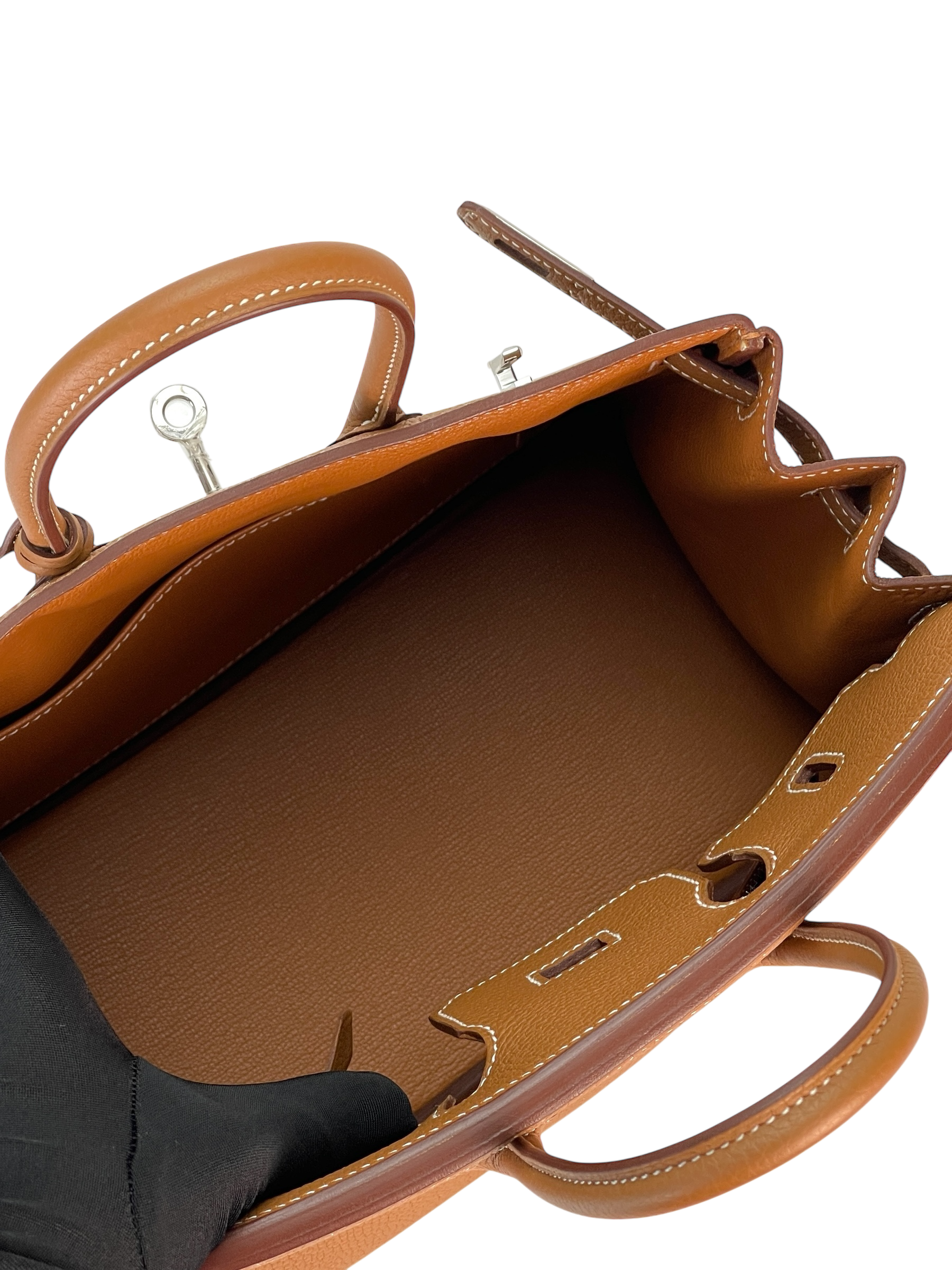 HERMES - Birkin 25 Gold Togo Palladium Hardware