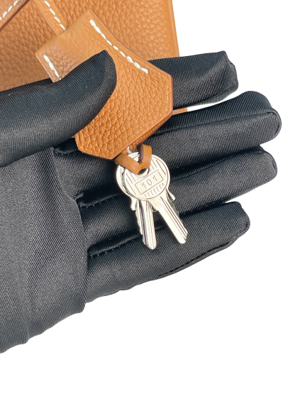 HERMES - Birkin 25 Gold Togo Palladium Hardware 