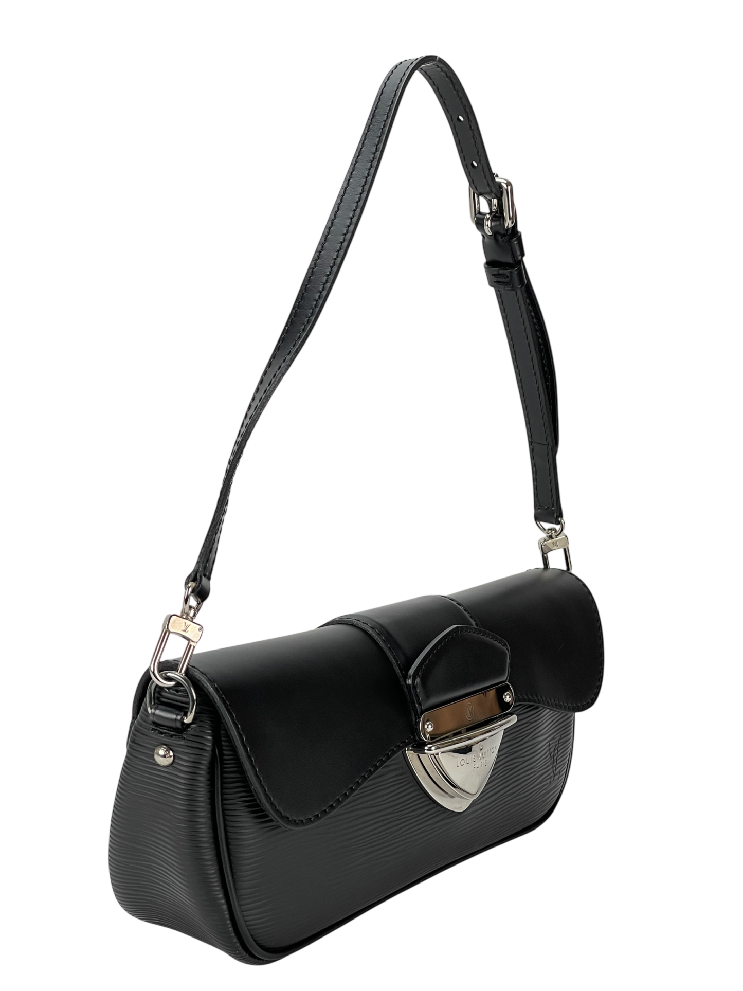 LOUIS VUITTON - Black Epi  Montaigne Clutch Bag