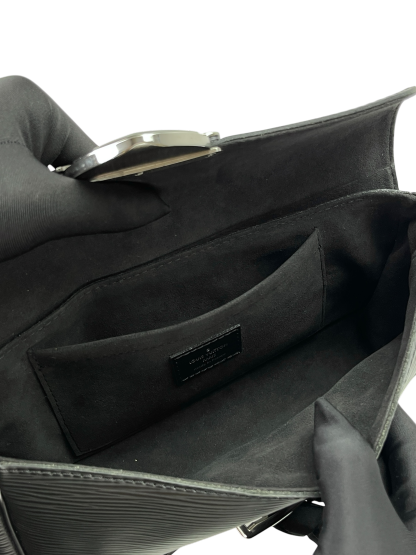 LOUIS VUITTON - Black Epi  Montaigne Clutch Bag