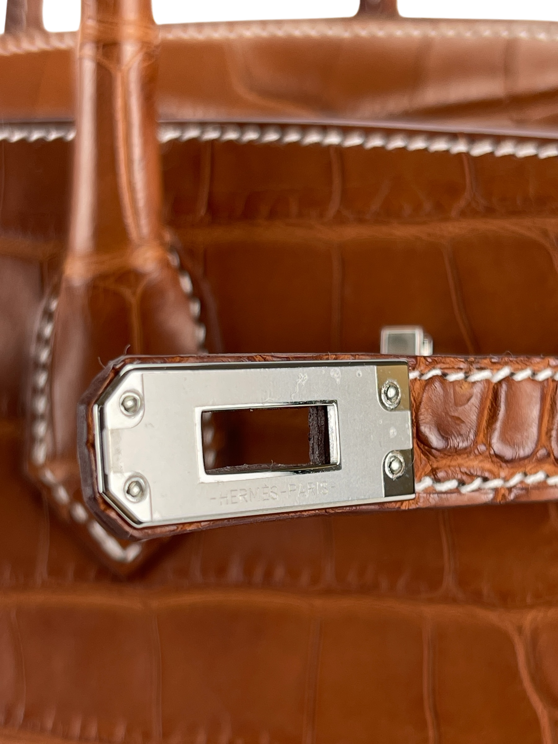 HERMES - Birkin 25 Matte Barenia Alligator Fauve Palladium Hardware W (2024)