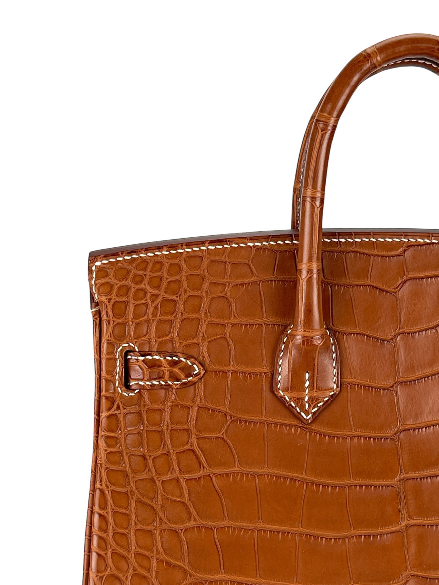 HERMES - Birkin 25 Matte Barenia Alligator Fauve Palladium Hardware W (2024)