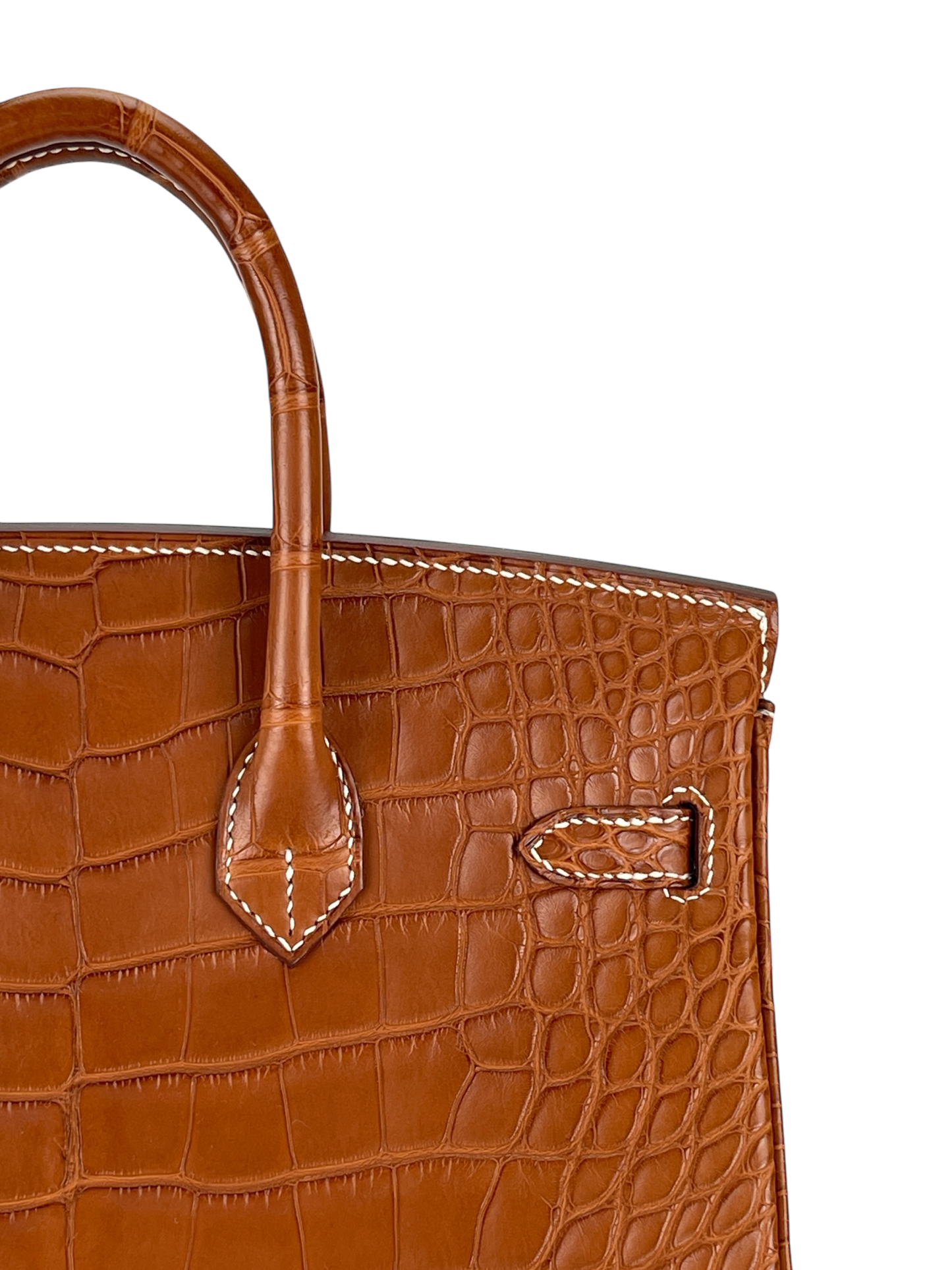 HERMES - Birkin 25 Matte Barenia Alligator Fauve Palladium Hardware W (2024)