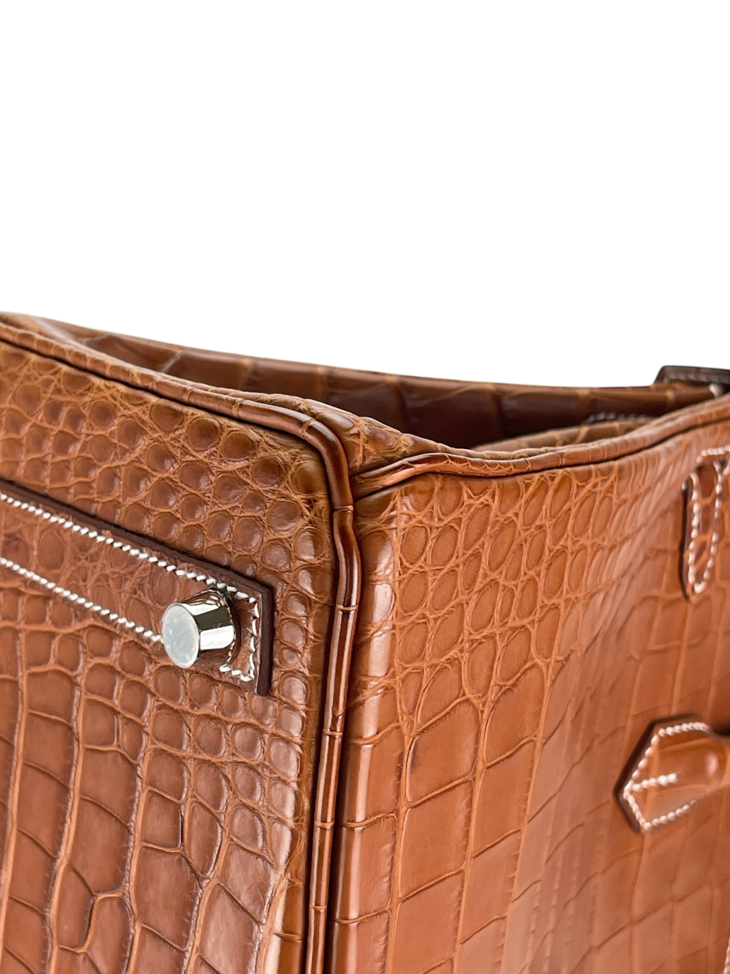 HERMES - Birkin 25 Matte Barenia Alligator Fauve Palladium Hardware W (2024)