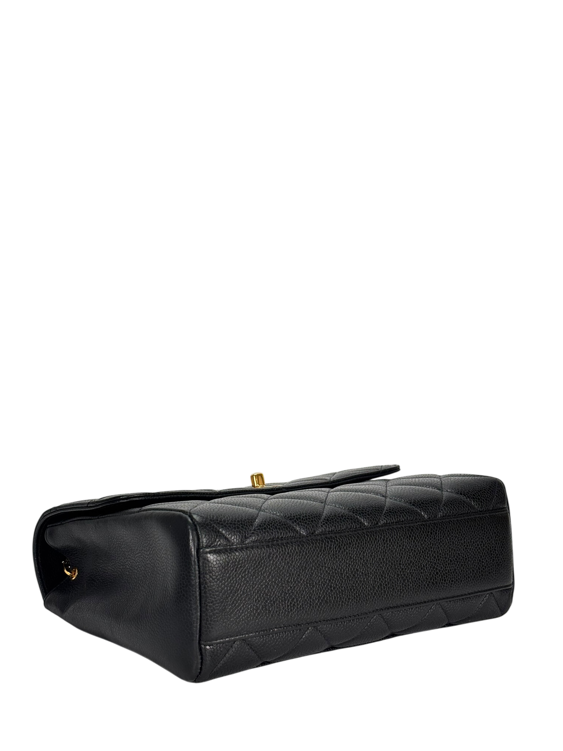 CHANEL - Black Caviar Deca Coco Mark Matelasse Shoulder Bag