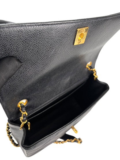 CHANEL - Black Caviar Deca Coco Mark Matelasse Shoulder Bag