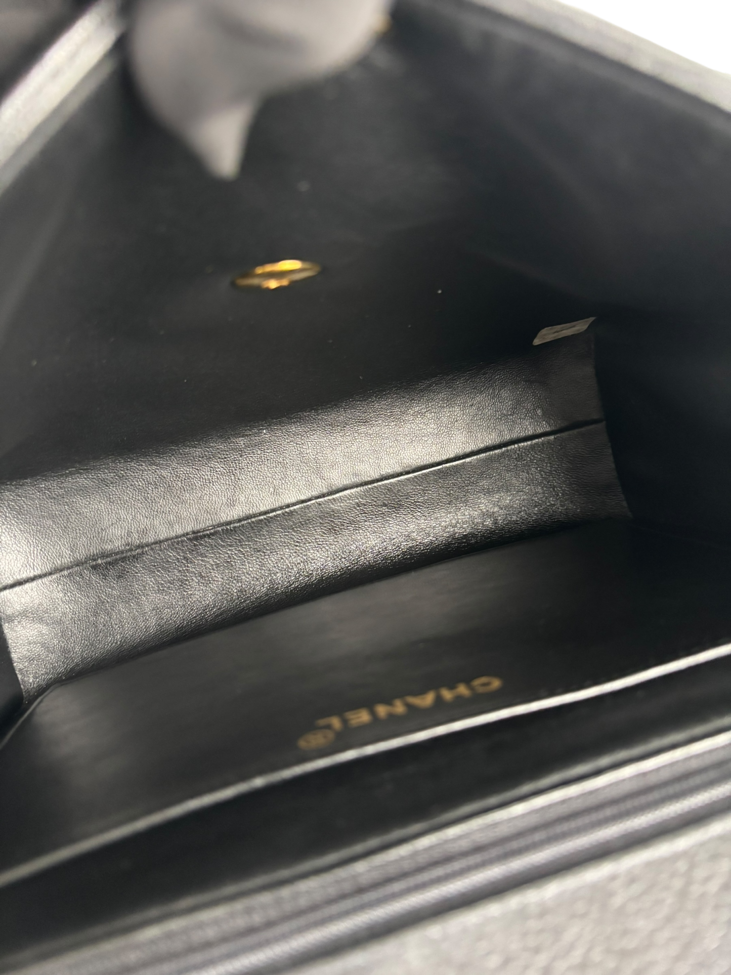 CHANEL - Black Caviar Deca Coco Mark Matelasse Shoulder Bag