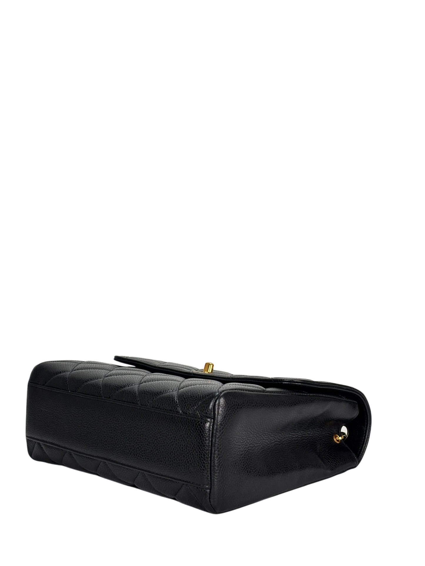 CHANEL - Black Caviar Deca Coco Mark Matelasse Shoulder Bag