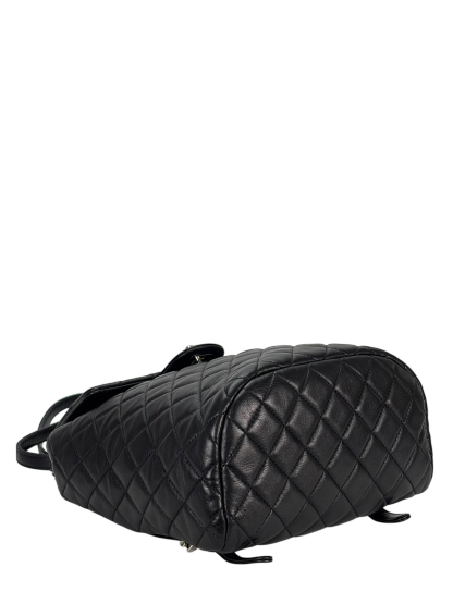 CHANEL - Black Lambskin Quilted Urban Spirit Backpack Bag