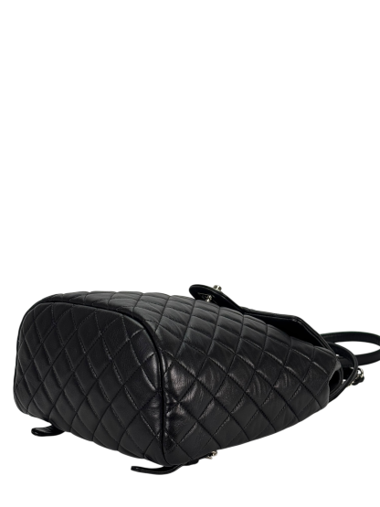 CHANEL - Black Lambskin Quilted Urban Spirit Backpack Bag