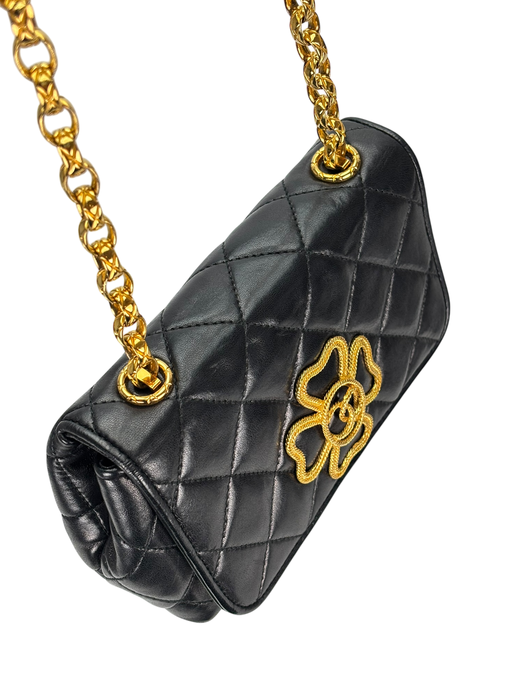 CHANEL - Black Lambskin with Bijoux Chain Bag