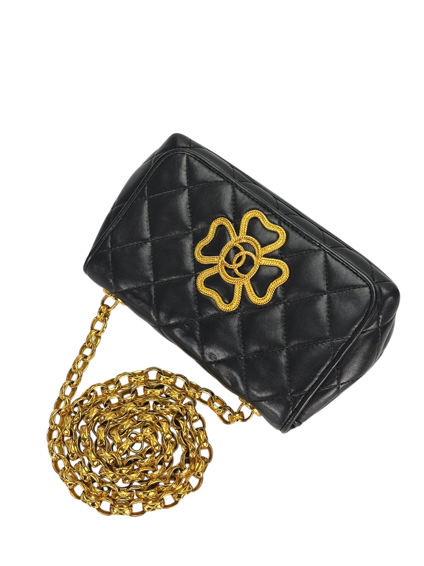 CHANEL - Black Lambskin with Bijoux Chain Bag