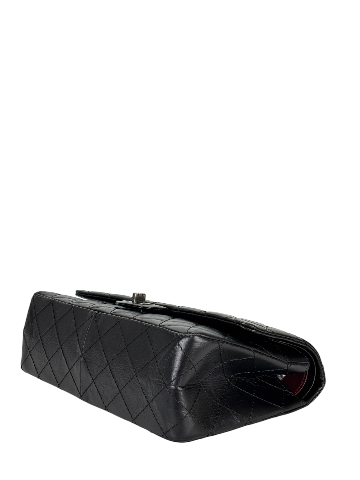 CHANEL - 2.55 Reissue 227 Flap Black Calfskin Quilted Ruthenium Hardware