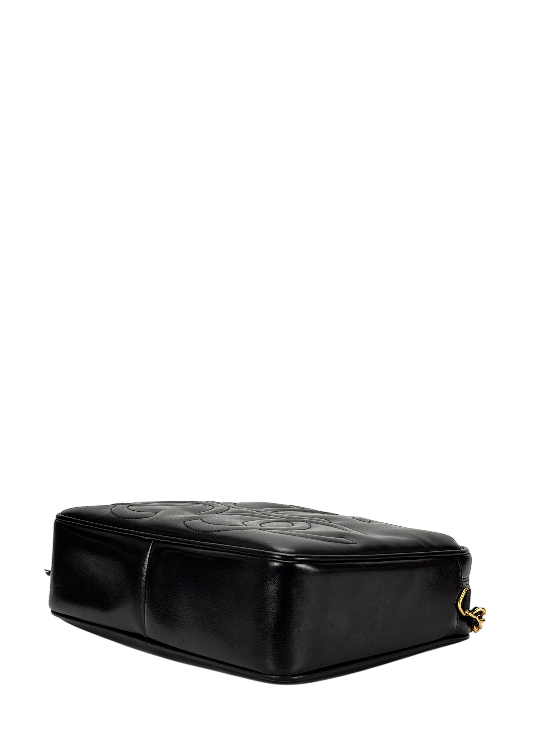 CHANEL - Black Lambskin CC Tassel Camera Case Shoulder Bag