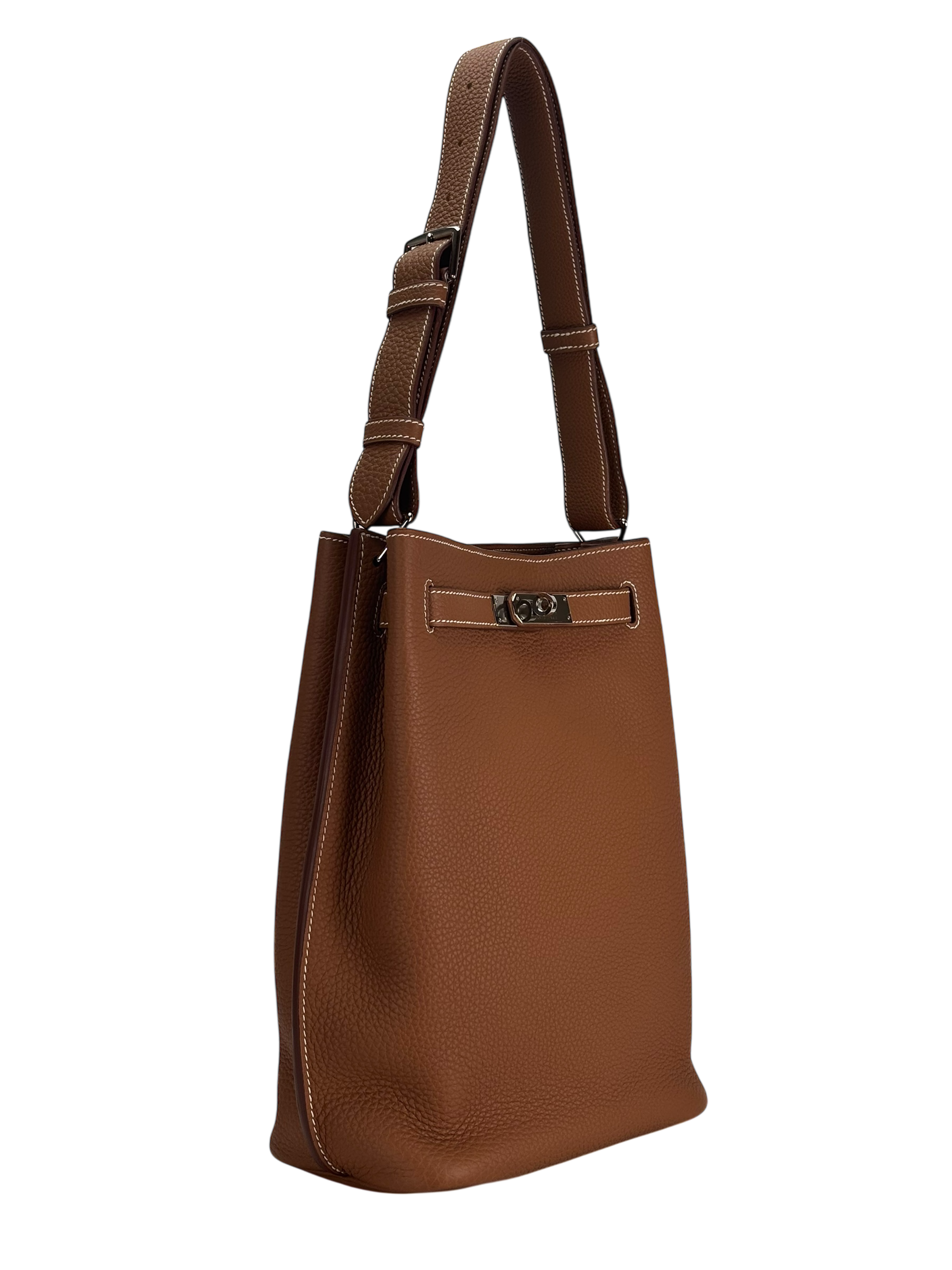HERMES - So Kelly Shoulder Bag 37 Gold Togo Palladium Hardware