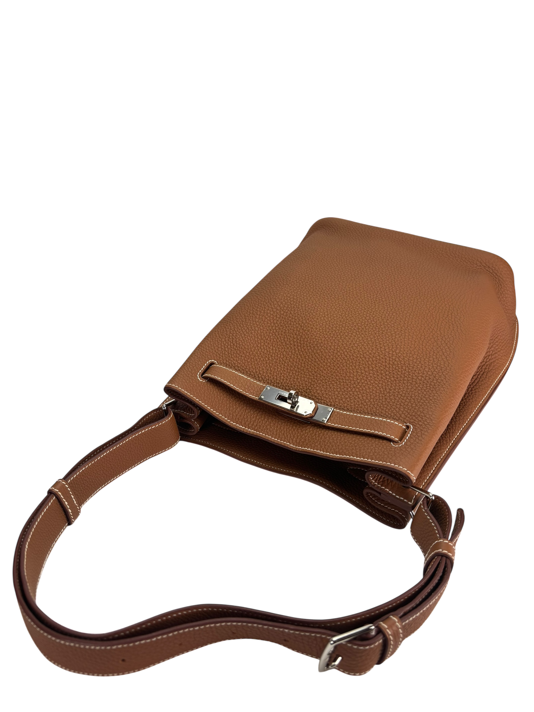 HERMES - So Kelly Shoulder Bag 37 Gold Togo Palladium Hardware