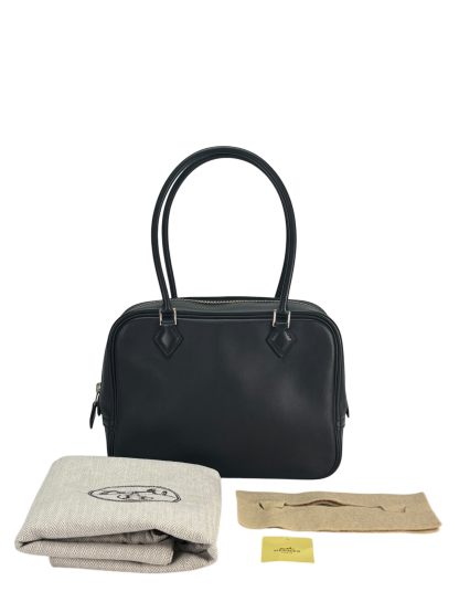 HERMES - Hermes Mini Plume 20 Swift Black Silver Hardware Bag