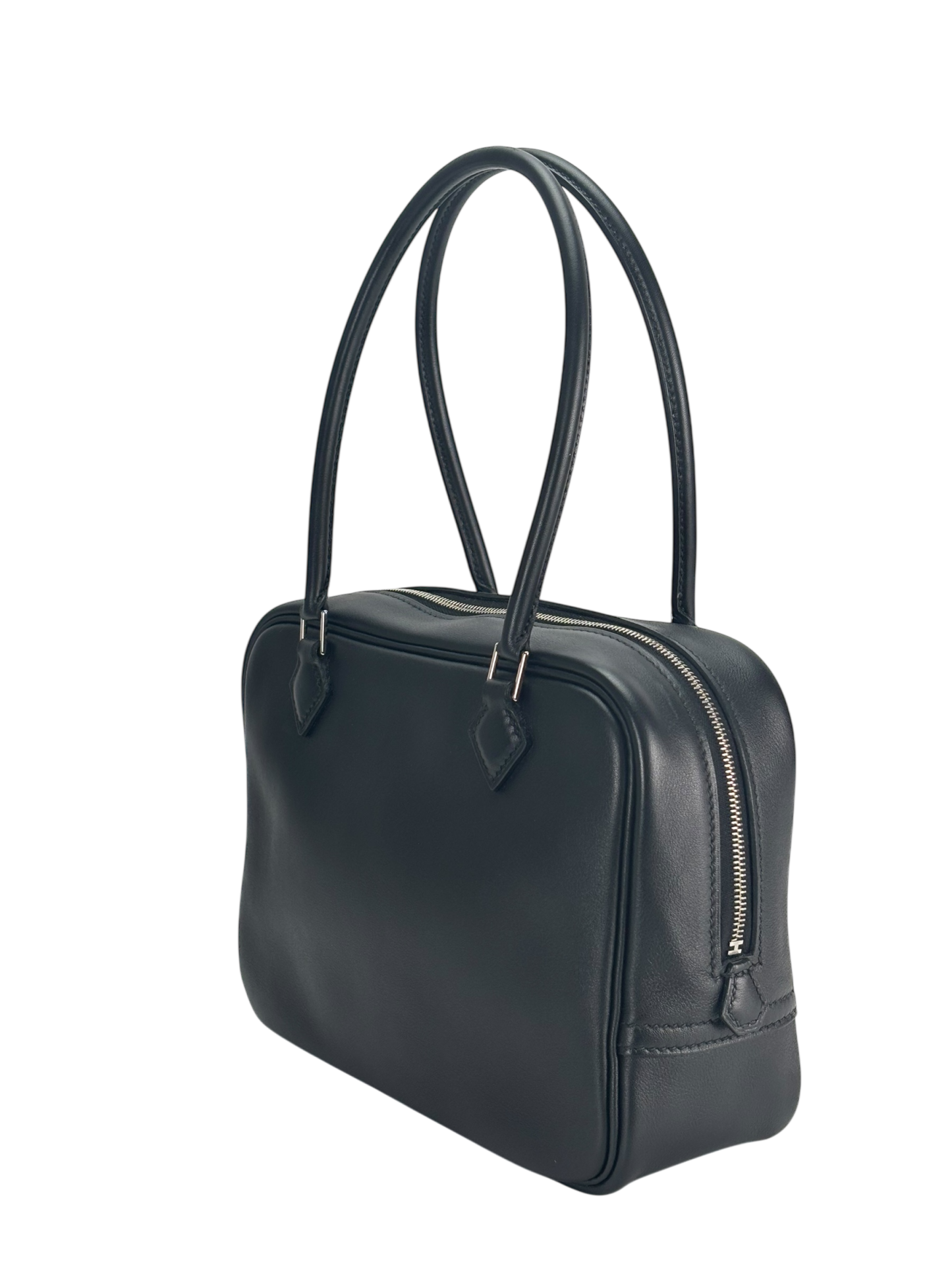 HERMES - Hermes Mini Plume 20 Swift Black Silver Hardware Bag