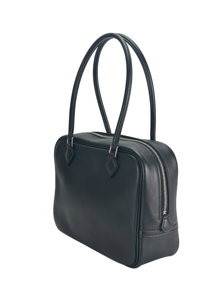 HERMES - Hermes Mini Plume 20 Swift Black Silver Hardware Bag