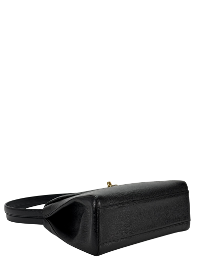 CHANEL - Black Caviar Top Handle Envelope Flap Shoulder Bag