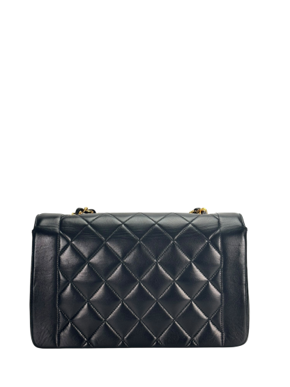 CHANEL - Black Lambskin Medium Diana Shoulder Bag