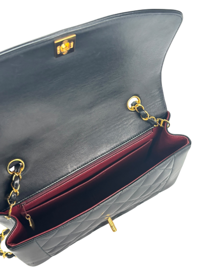 CHANEL - Black Lambskin Medium Diana Shoulder Bag