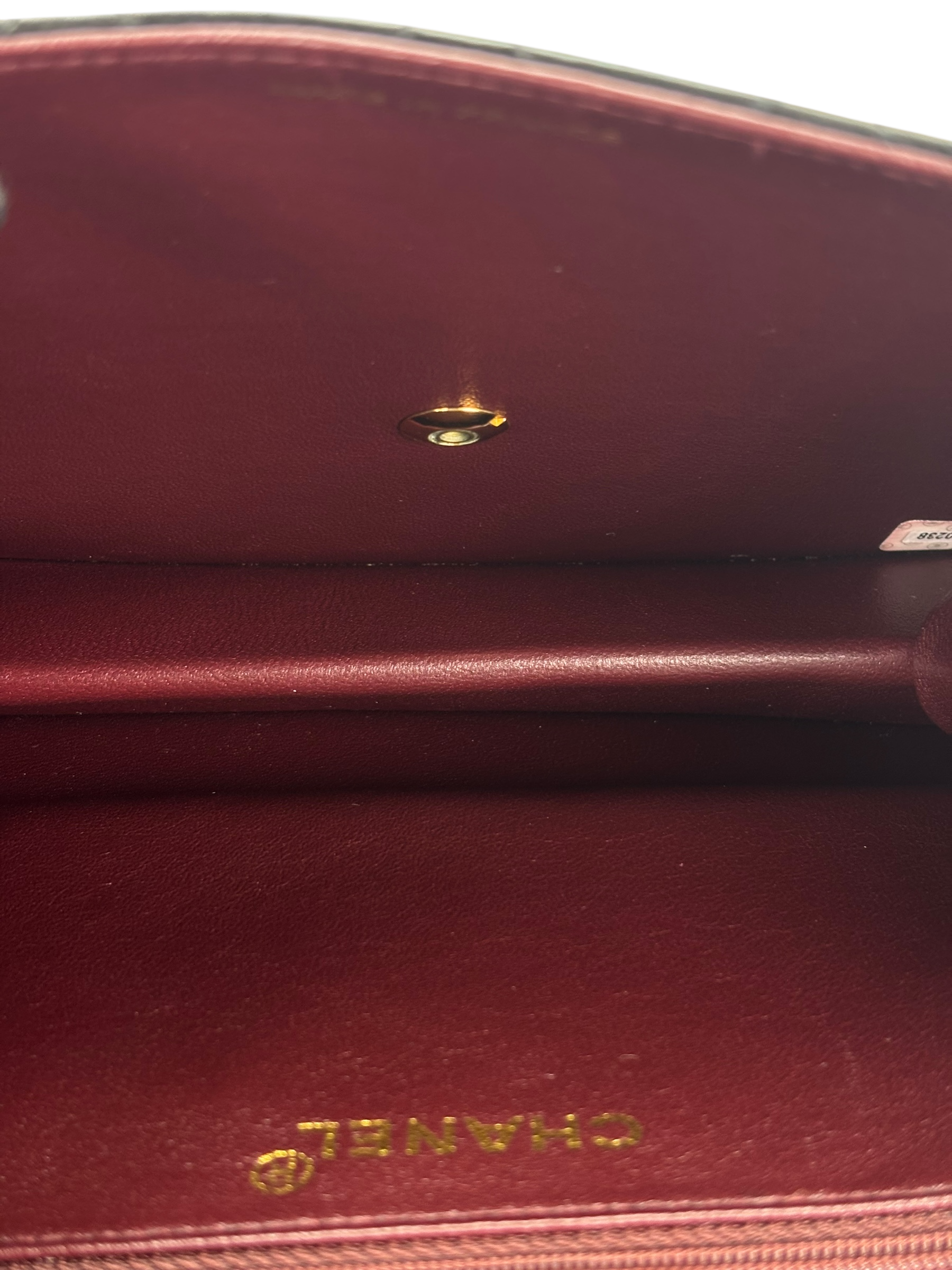 CHANEL - Black Lambskin Matelasse Pushlock Chain Shoulder Bag