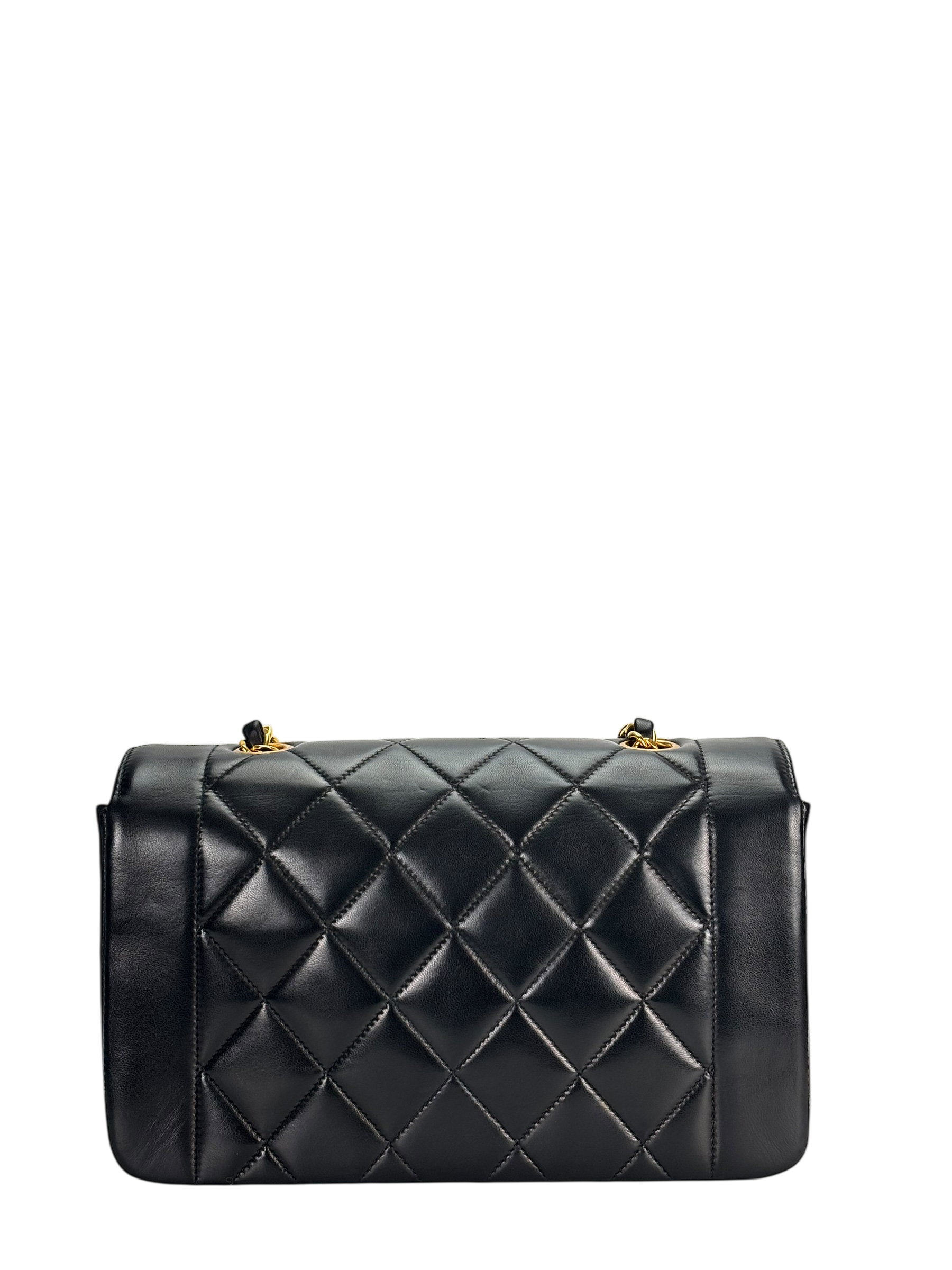 CHANEL - Black Lambskin Small Diana Shoulder Bag