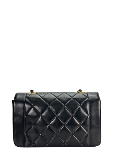 CHANEL - Black Lambskin Small Diana Shoulder Bag