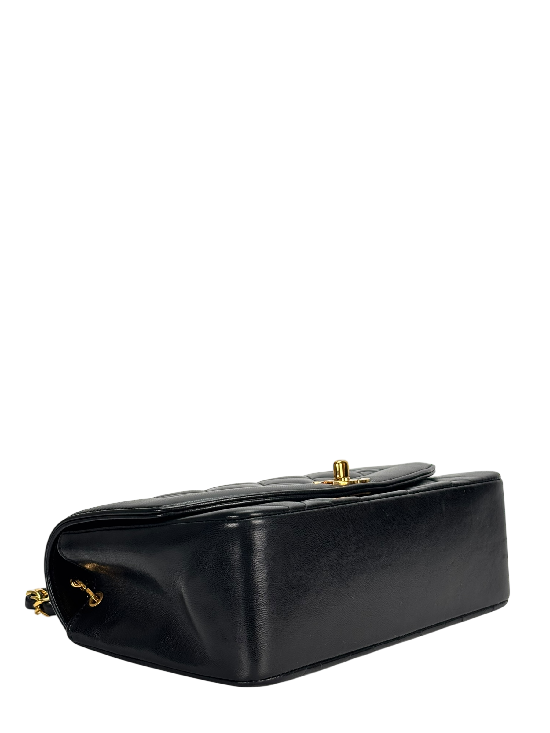 CHANEL - Black Lambskin Small Diana Shoulder Bag