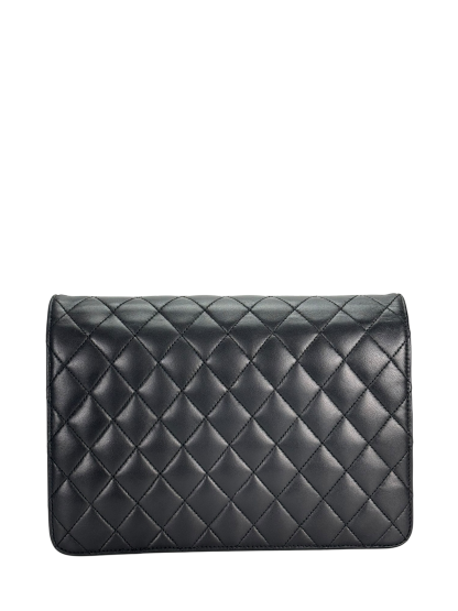 CHANEL - Black Lambskin Jumbo Flap Bag 25
