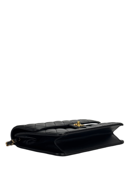CHANEL - Black Lambskin Jumbo Flap Bag 25