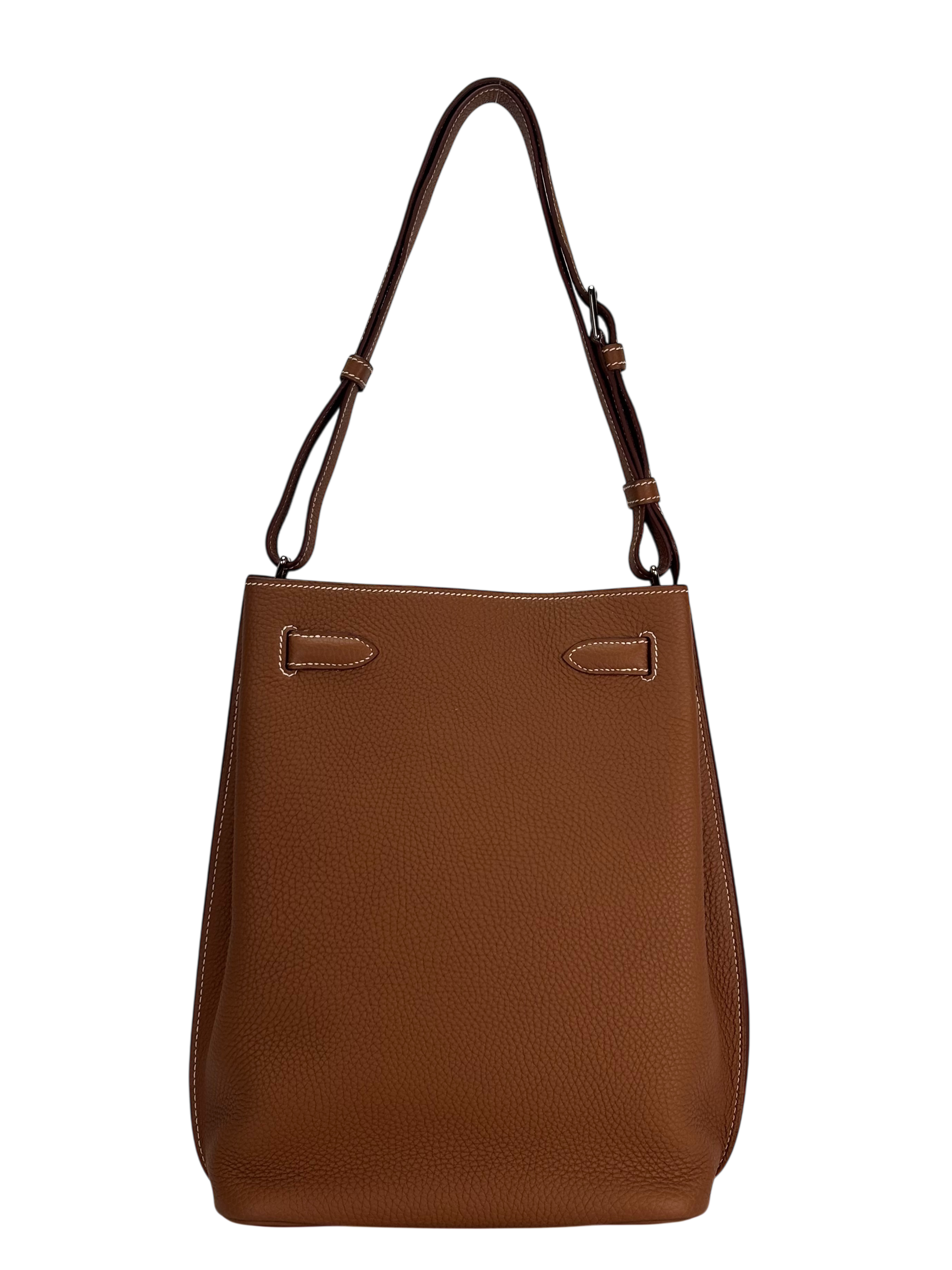 HERMES - So Kelly Shoulder Bag 37 Gold Togo Palladium Hardware